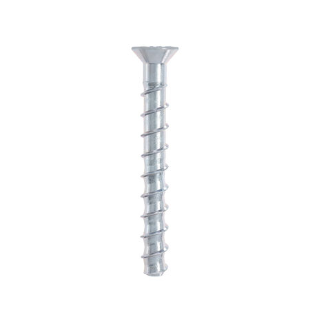 Power Pro Zinc Flat Head Screw-Bolt+ Anchors (1/2 in. x 5 in.) - 10 pc
