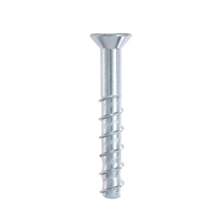 Power Pro Zinc Flat Head Screw-Bolt+ Anchor (3/8 in. x 4 in.) - 15 pc