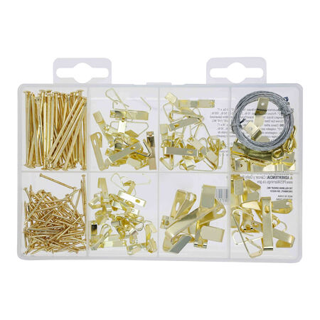 Hillman Picture Hanger Assortment Medium Kit (10-100lb) 206 Piece