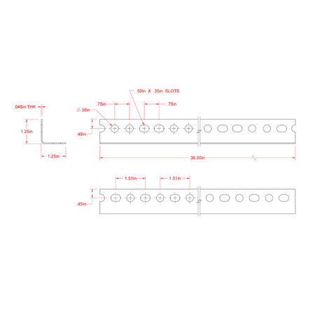 SteelWorks Slotted Angle Zinc-Plated (1-1/4 in. x 1-1/4 in. x 3 ft.)
