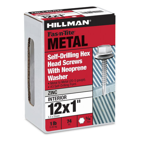 Hillman Washer Head Self Drilling Screws (#12-14 x 1 in.)