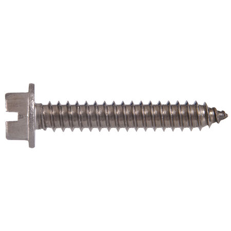 Hillman Stainless Steel Slotted Hex Washer Head Sheet Metal Screw (#10 x 1/2 in.) - 100 pc