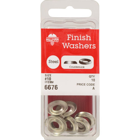 Hillman Nickel-Plated Countersunk Finish Washers #10
