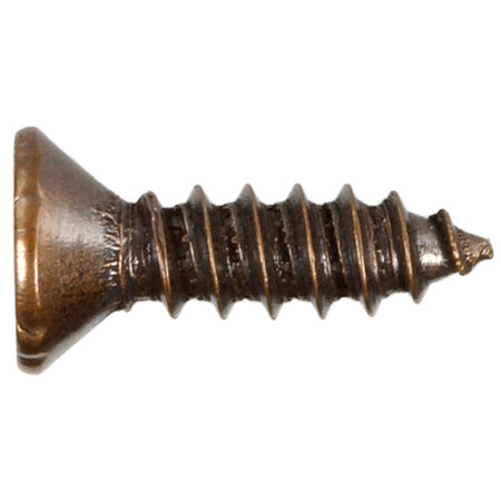 Hillman Antique Brass Flat-Head Sheet Metal Screws (#6 x 1/2 in.) - 40 pc
