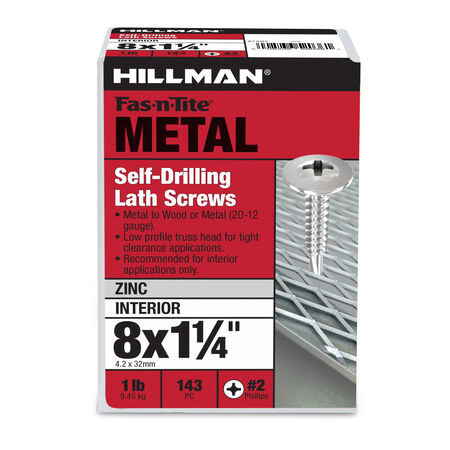 Hillman Truss Washer Head Self Drilling Lath Screws (#8 x 1-1/4 in.)