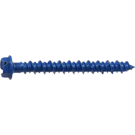 Hillman Blue Slotted Hex Washer-Head Tapper Concrete Screw Anchor (3/16 in. x 1-3/4 in.)-5 pc