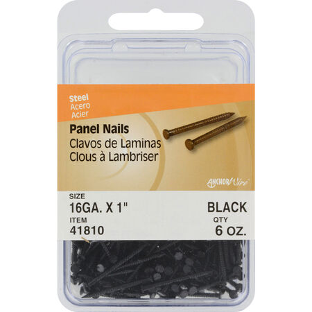 Anchor Wire Black Panel Nails (1 in.) - 334 pc