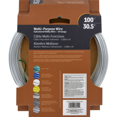 Hillman Solid Wire Galvanized (#14 x 100 ft.) 75lb
