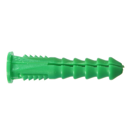 Hillman Green Ribbed Plastic Anchor (#12-14-16 x 1-1/2 in.) - 50 pc