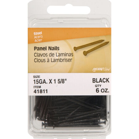 Anchor Wire Black Panel Nails (1-5/8 in.) - 192 pc
