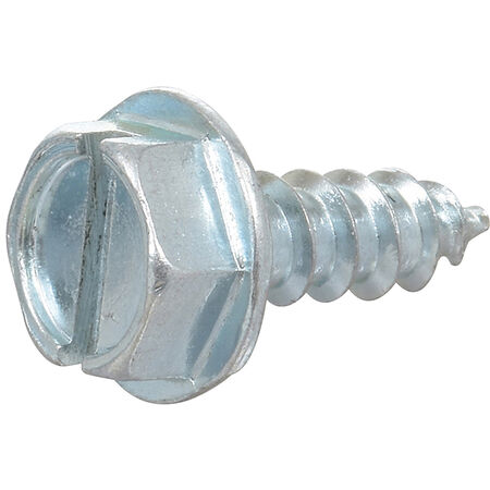 Hillman Slotted Hex Zinc License Plate Screws (#14 x 3/4 in.) - 15 pc