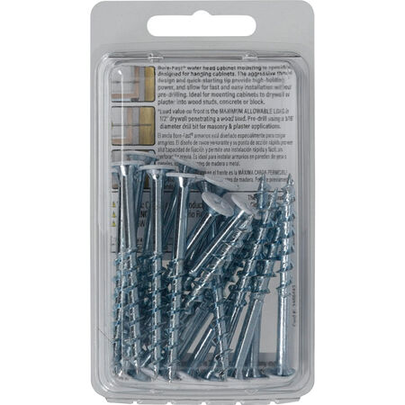 Hillman Borefast White Phillips Wafer-Head Screw Anchor (2-1/2 in.) - 20 pc