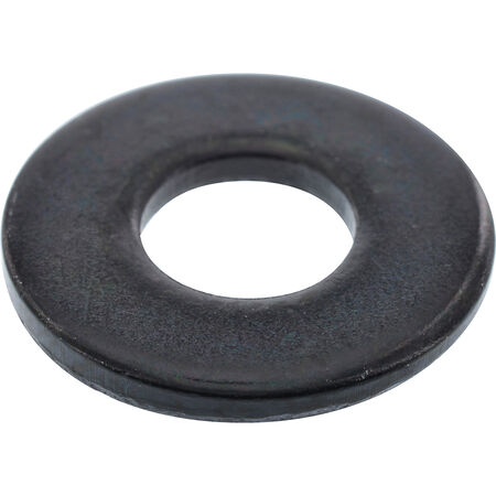Hillman Black Chrome Flat Washers (#8) - 100 pc