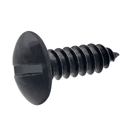 Hillman Slotted Truss Black License Plate Screws (#14 x 3/4 in.) - 15 pc