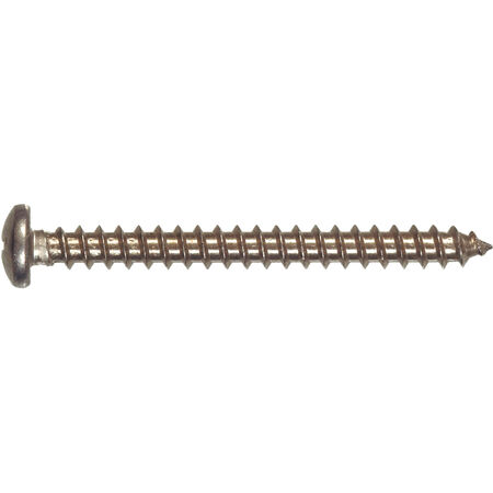 Hillman 18-8 Stainless Steel Pan Head Phillips Sheet Metal Screw (#12 x 1/2 in.) - 100 pc