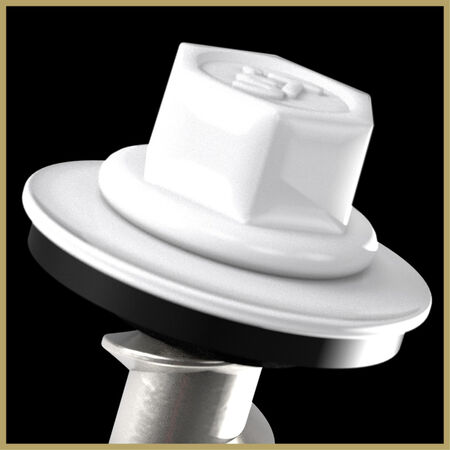 Power Pro White Self Drilling Metal-to-Wood Roofing Screws (#10 x 1 in.) - 250 pc