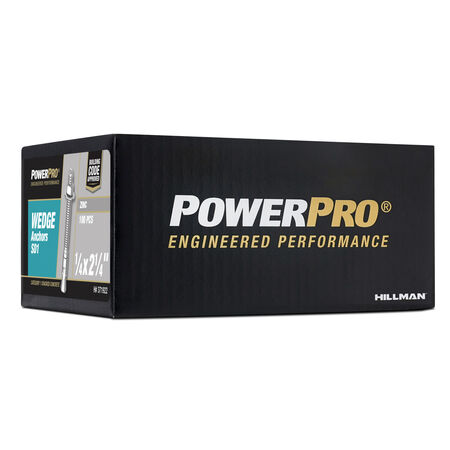 Hillman Zinc Power-Stud+ SD1 Anchor (1/4 in. x 2-1/4 in.) - 100 pc