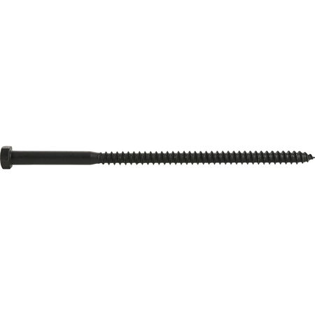Deck Plus Black Coated Lag Screws 3/8 in. x 8 in.