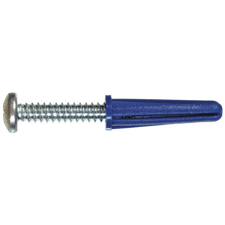 Hillman Blue Conical Plastic Anchor w/ Pan Phillips Screws Kit (#6-8 x 3/4 in.) - 201 pc