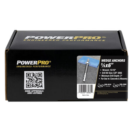 Hillman Zinc Power-Stud+ SD1 Anchor (5/8 in. x 6 in.) - 10 pc