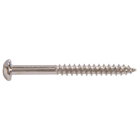Hillman Phillips Round Nickel Wood Screws (#10 x 1-1/4 in.) - 30 pc