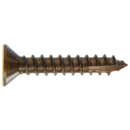 Hillman Phillips Flat Antique Brass Wood Screws (#9 x 3/4 in.) - 30 pc