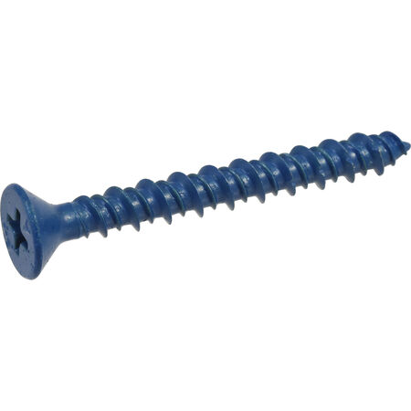 Hillman Blue Flat-Head Phillips Tapper Concrete Screw Anchor (3/16 in. x 1-3/4 in.) - 25 pc