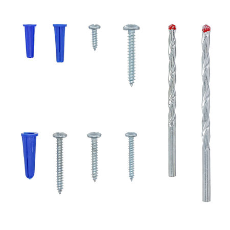 Hillman Plastic Anchor with Screws & Drill Bits Kit (Medium) - 213 pc