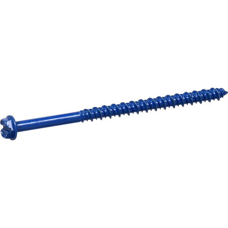 Hillman Blue Slotted Hex Washer-Head Tapper Concrete Screw Anchor (3/16 in. x3-1/4 in.)100 pc