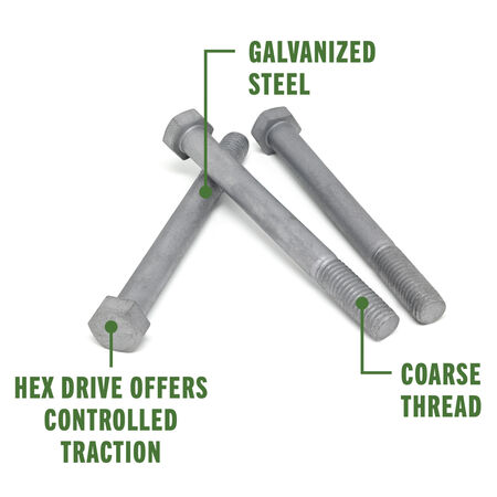 Hillman Galvanized Hex Bolts (1/2 in.-13 x 5 in.) - 25 pc - 25 pc