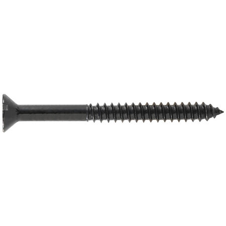 Hillman Slotted Flat Black Zinc Wood Screws (#8 x 1-1/4 in.)