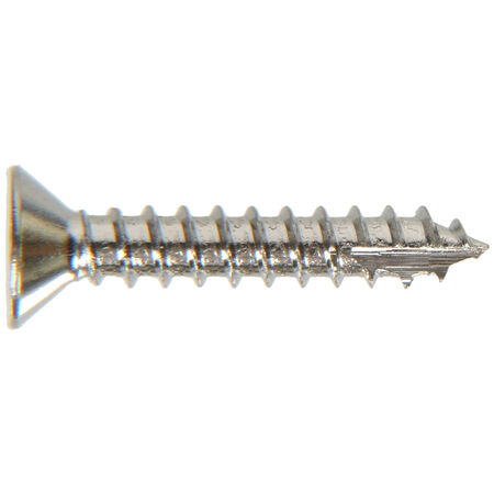 Hillman Phillips Flat Chrome Wood Screws (#5 x 3/4 in.) - 50 pc