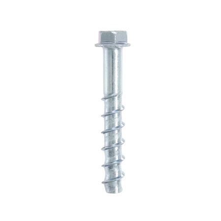 Power Pro Zinc Hex Washer Head Screw-Bolt+ Anchors (3/8 in. x 3 in.) - 50 pc