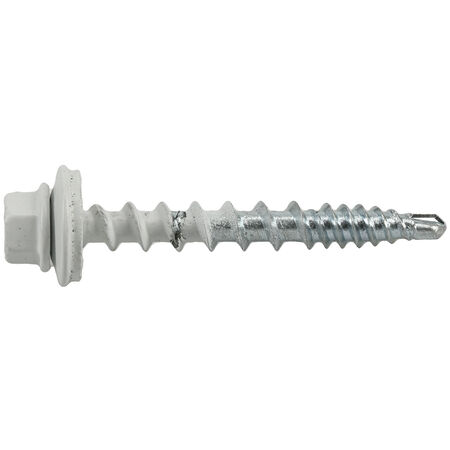 Power Pro White Self Drilling Metal-to-Wood Roofing Screws (#10 x 1-1/2 in.)-98 pc