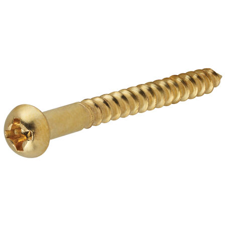 Hillman Brass Round Head Phillips Wood Screw #6 x 3/4 in.