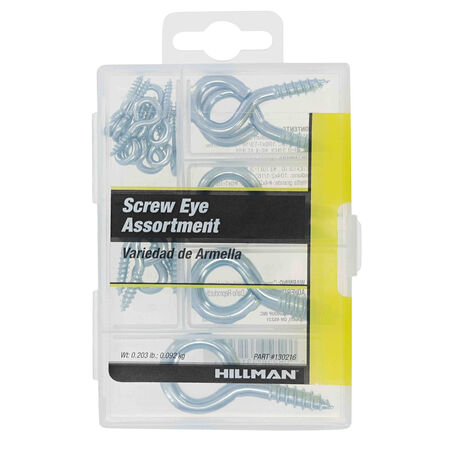 Hillman Small Screw Eye Kit Zinc 20 Piece
