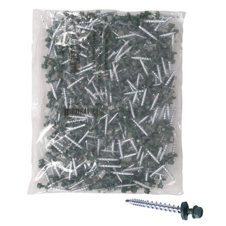 Power Pro Green Self Drilling Metal-to-Wood Roofing Screws (#10 x 1-1/2 in.)-250 pc