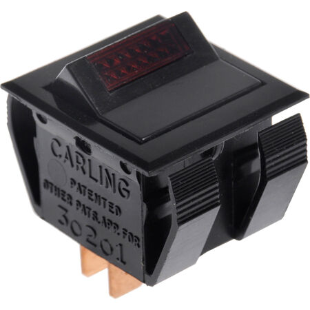 Hillman DPST Light Rocker Switch w/ Red Lens (16.1 Amp-125/250 Volt