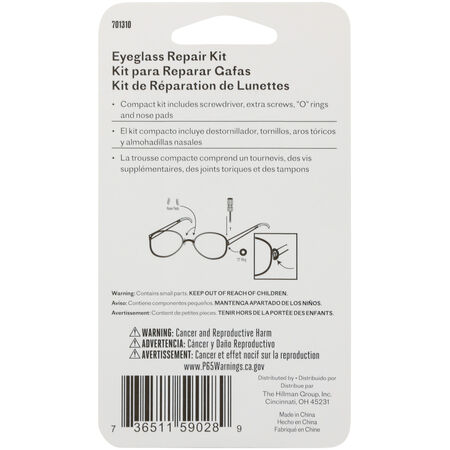 Hillman Eye Glass Repair Kit - Carded