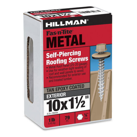 Hillman Tan Painted Self-Piercing Sheeter (#10 x 1-1/2 in.)