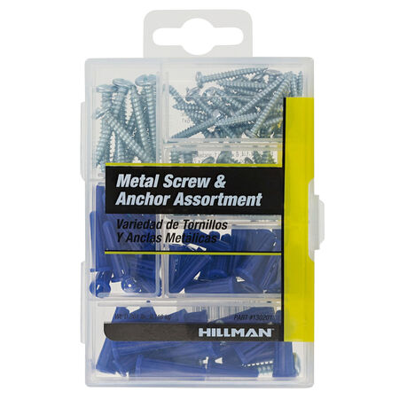 Hillman Plastic Anchor with Screws Kit (Small) - 100 pc