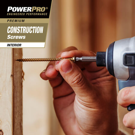 Power Pro Premium Interior Construction Screws (#6 x 5/8 in.) - 100 pc