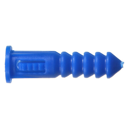 Hillman Blue Ribbed Plastic Anchor (#8-10-12 x 1-1/4 in.) - 100 pc