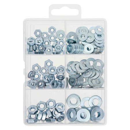 Hillman Zinc Hex Nuts and Flat Washers Kit