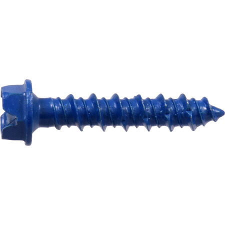 Hillman Blue Slotted Hex Washer-Head Tapper Concrete Screw Anchor (1/4 in. x 1-1/4 in.) 5 pc