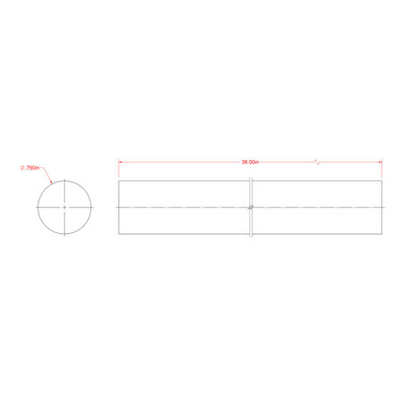 SteelWorks Weldable Solid Hot-Rolled Steel Rod (3/4 in. x 3 ft.)