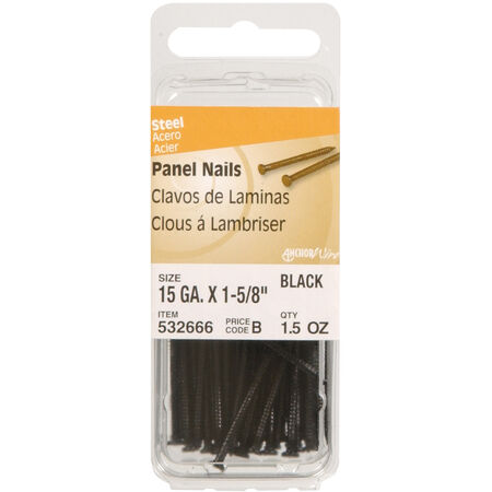 Anchor Wire Black Panel Nails (1-5/8 in.) - 44 pc