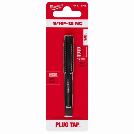 Milwaukee SAE 9/16-12 NC Straight Flute Plug Tap