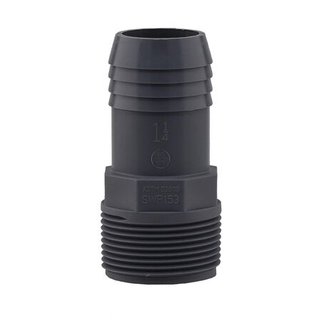 Boshart Industries 1-1/4 in. MPT in. X 1-1/4 in. D Insert Polypropylene Male Adapter 1 pk