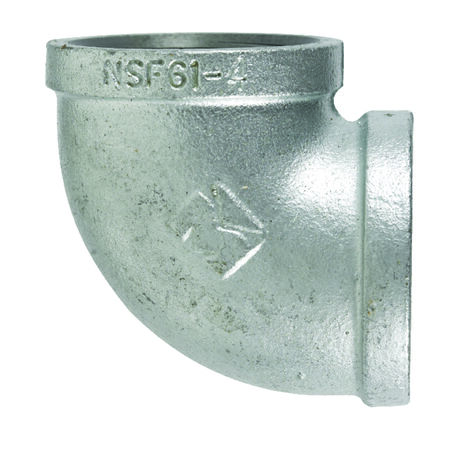 STZ Industries 3/8 in. FIP each X 3/8 in. D FIP Galvanized Malleable Iron 90 Degree Elbow